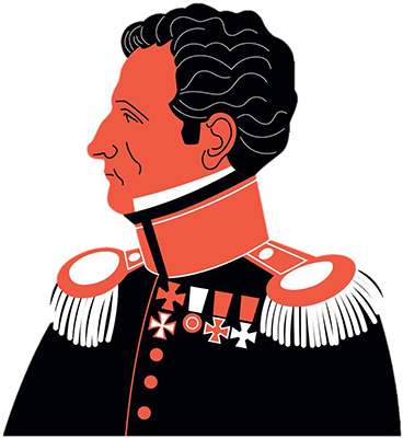 Danish caricature of Clausewitz