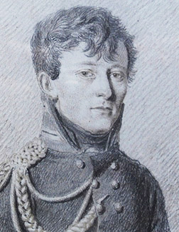 Wilhelm Wach's original 1830 painting of Clausewitz