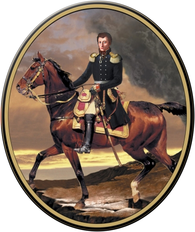 Equestrian portrait of Clausewitz at the Battle of Borodino, 1812
